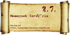 Nemecsek Terézia névjegykártya